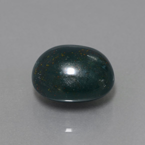 Pedra de sangue verde natural 11,31ct, corte oval, opaco