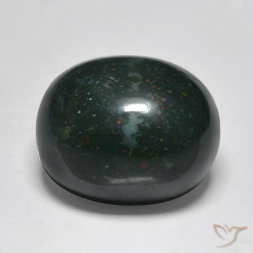 12.20ct Natural verde escuro Pedra de Sangue, oval, Opaco