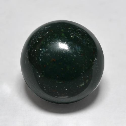 Pedra de sangue verde natural 7,50ct, corte redondo, opaco