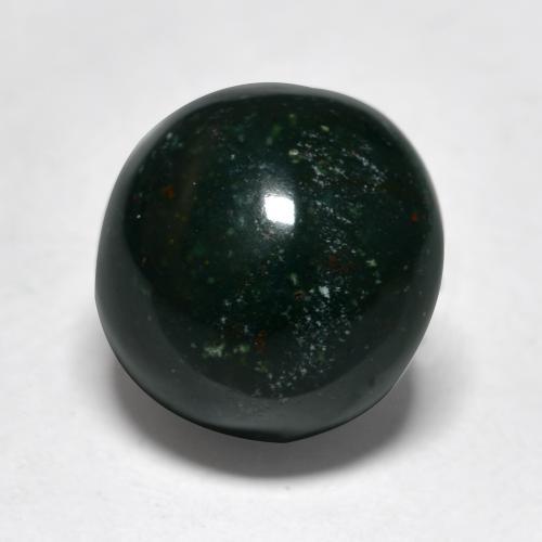 Pedra de sangue verde natural 7,50ct, corte redondo, opaco