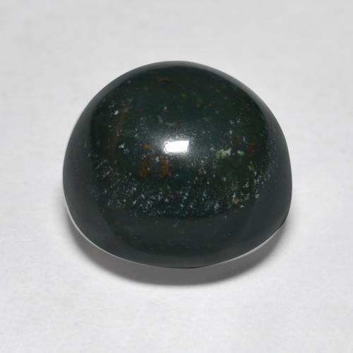 Pedra de sangue verde natural 7,50ct, corte redondo, opaco
