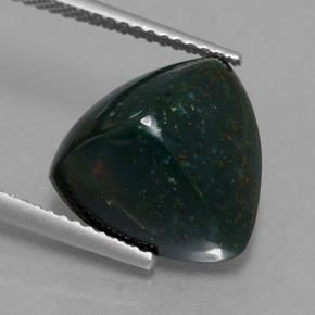 Pedra de Sangue verde manchado Natural 7.14ct, Trilhão, Opaco