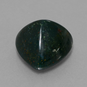 Pedra de Sangue verde manchado Natural 7.14ct, Trilhão, Opaco