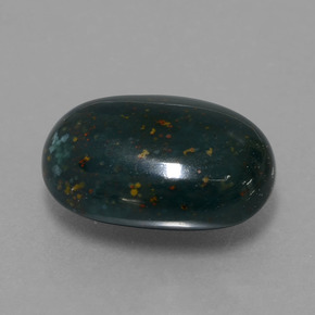 Pedra de sangue verde natural 6,78ct, corte oval, opaco
