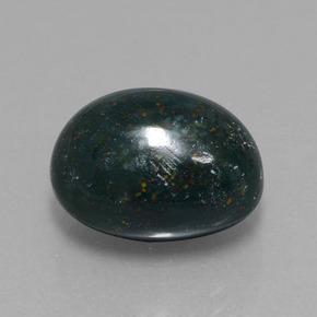 Pedra de sangue verde natural 11,08ct, corte oval, opaco