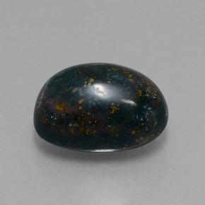 Pedra de sangue verde natural 8,99ct, corte oval, opaco