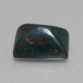 Pedra de sangue verde natural 9,66ct, baguete, opaco