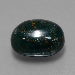 Pedra de sangue verde natural 9,10ct, corte oval, opaco