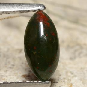 Pedra de Sangue Verde Natural 0.45ct, Marquesa, Opaco