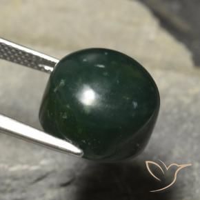 Pedra de Sangue verde escuro Natural 13.42ct, Redondo, Opaco