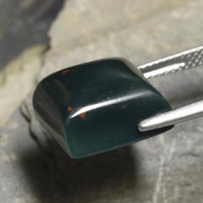 Pedra de sangue verde natural 12,04ct, quadrado, opaco