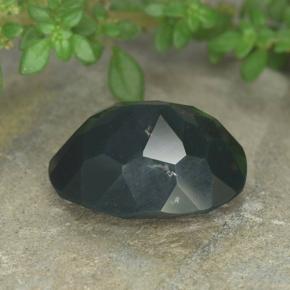 Pedra de sangue verde natural 6,53ct, corte oval, opaco