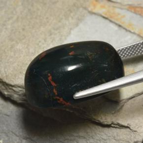 Pedra de sangue verde natural 25,89ct, corte oval, opaco
