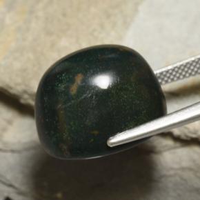 Pedra de sangue verde natural 23,38ct, corte oval, opaco