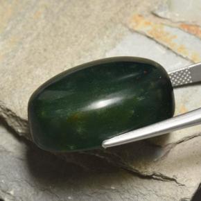 Pedra de sangue verde natural 42,77ct, corte oval, opaco