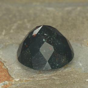 Pedra de sangue verde natural 9,32ct, corte redondo, opaco