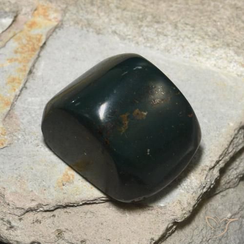 Pedra de Sangue Verde floresta Natural 21.56ct, Corte Octógono / Esmeralda, Opaco