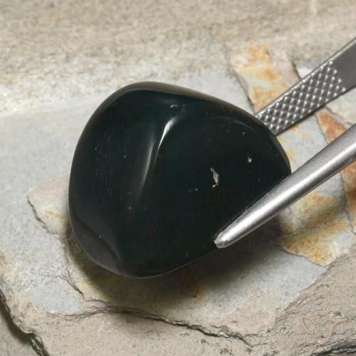 Pedra de Sangue Verde floresta Natural 21.56ct, Corte Octógono / Esmeralda, Opaco