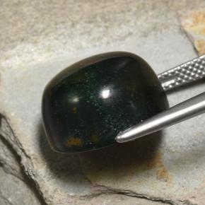 Pedra de sangue verde natural 15,88ct, corte redondo, opaco
