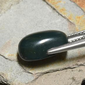 Pedra de sangue verde natural 5,28ct, corte oval, opaco