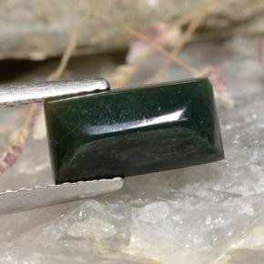 Pedra de sangue verde natural 1,65ct, baguete, opaco
