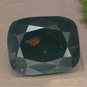 Pedra de Sangue verde manchado Natural 28.44ct, Almofada cortada, Opaco