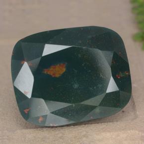 Pedra de Sangue verde manchado Natural 28.44ct, Almofada cortada, Opaco