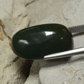 Pedra de Sangue Verde escuro Natural 34.74ct, oval, Opaco
