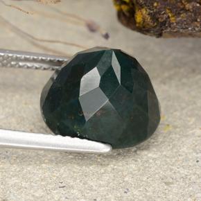 Pedra de sangue verde natural 6,33ct, corte oval, opaco