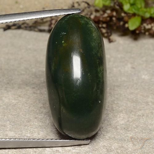 21.80ct Natural verde com vermelho Pedra de Sangue, oval, Opaco