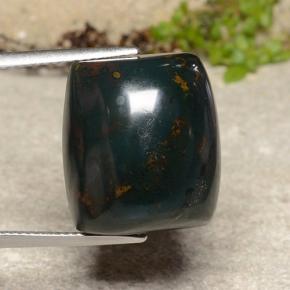 Pedra de sangue verde natural 28,22ct, forma extravagante, opaco