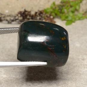 Pedra de sangue verde natural 28,22ct, forma extravagante, opaco