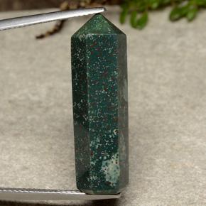 Pedra de sangue verde natural 18,43ct, forma extravagante, opaco