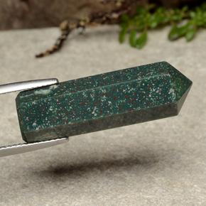 Pedra de sangue verde natural 18,43ct, forma extravagante, opaco