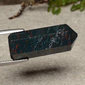 Pedra de sangue multicolorido natural 18,06ct, forma extravagante, opaco