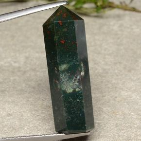Pedra de sangue multicolorido natural 19,56ct, forma extravagante, opaco
