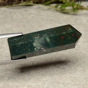 Pedra de sangue multicolorido natural 19,56ct, forma extravagante, opaco