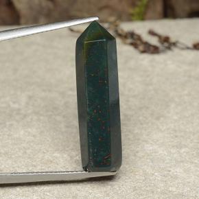 Pedra de sangue multicolorido natural 12,96ct, forma extravagante, opaco