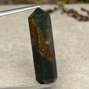 Pedra de sangue multicolorido natural 9,44ct, forma extravagante, opaco