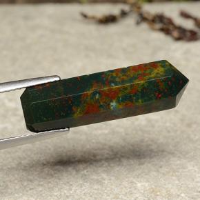 Pedra de sangue multicolorido natural 9,44ct, forma extravagante, opaco