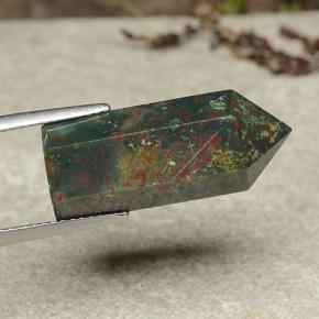 Pedra de sangue multicolorido natural 14,34ct, forma extravagante, opaco