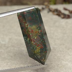 Pedra de sangue multicolorido natural 14,34ct, forma extravagante, opaco