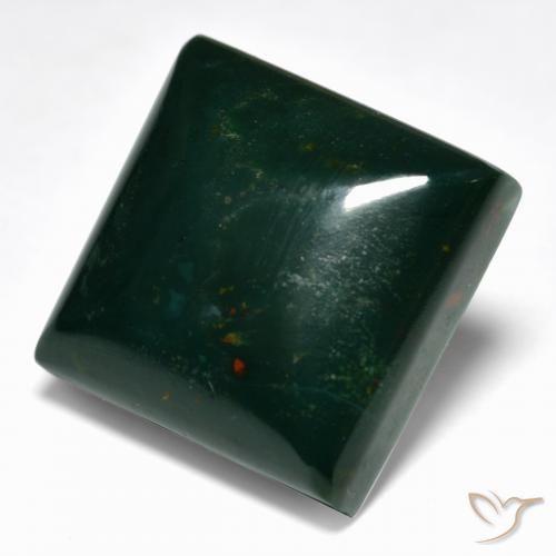 Pedra de sangue multicolorido natural 9,57ct, quadrado, opaco