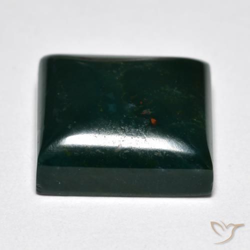 Pedra de sangue multicolorido natural 9,57ct, quadrado, opaco