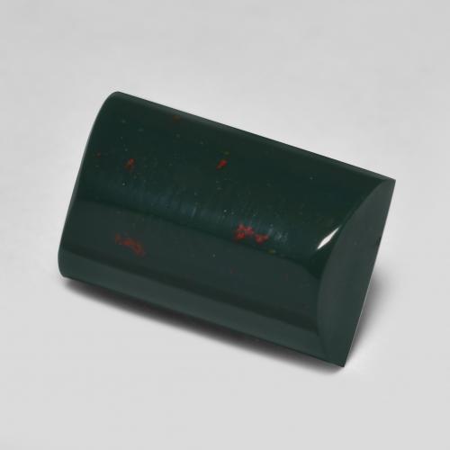 Pedra de sangue verde natural 4,00ct, baguete, opaco