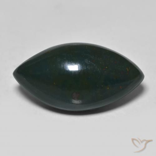 9.67ct Natural Verde floresta Pedra de Sangue, Marquesa, Opaco