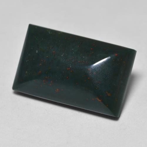 Pedra de sangue verde natural 9,16ct, baguete, opaco