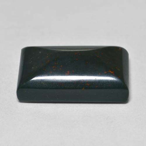 Pedra de sangue verde natural 9,16ct, baguete, opaco