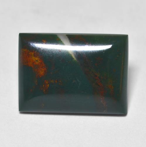 Pedra de sangue verde natural 7,25ct, baguete, translúcido