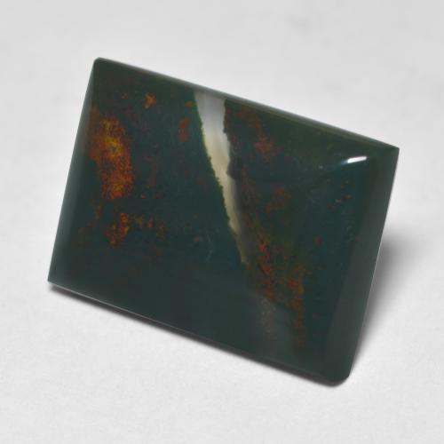 Pedra de sangue verde natural 7,25ct, baguete, translúcido